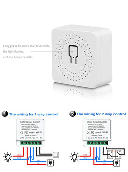 Cozylife Mini Wifi Smart Switch 16/20A Relay for Alexa and Google Home App Remote & Voice Control DIY Mode Timer Home Automation