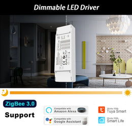 Zigbee 3.0 Dimmable LED Driver 12 Watts 12V Dimming LED Power Supply Voice APP Smart Control Suitable for Downlight Spotlight