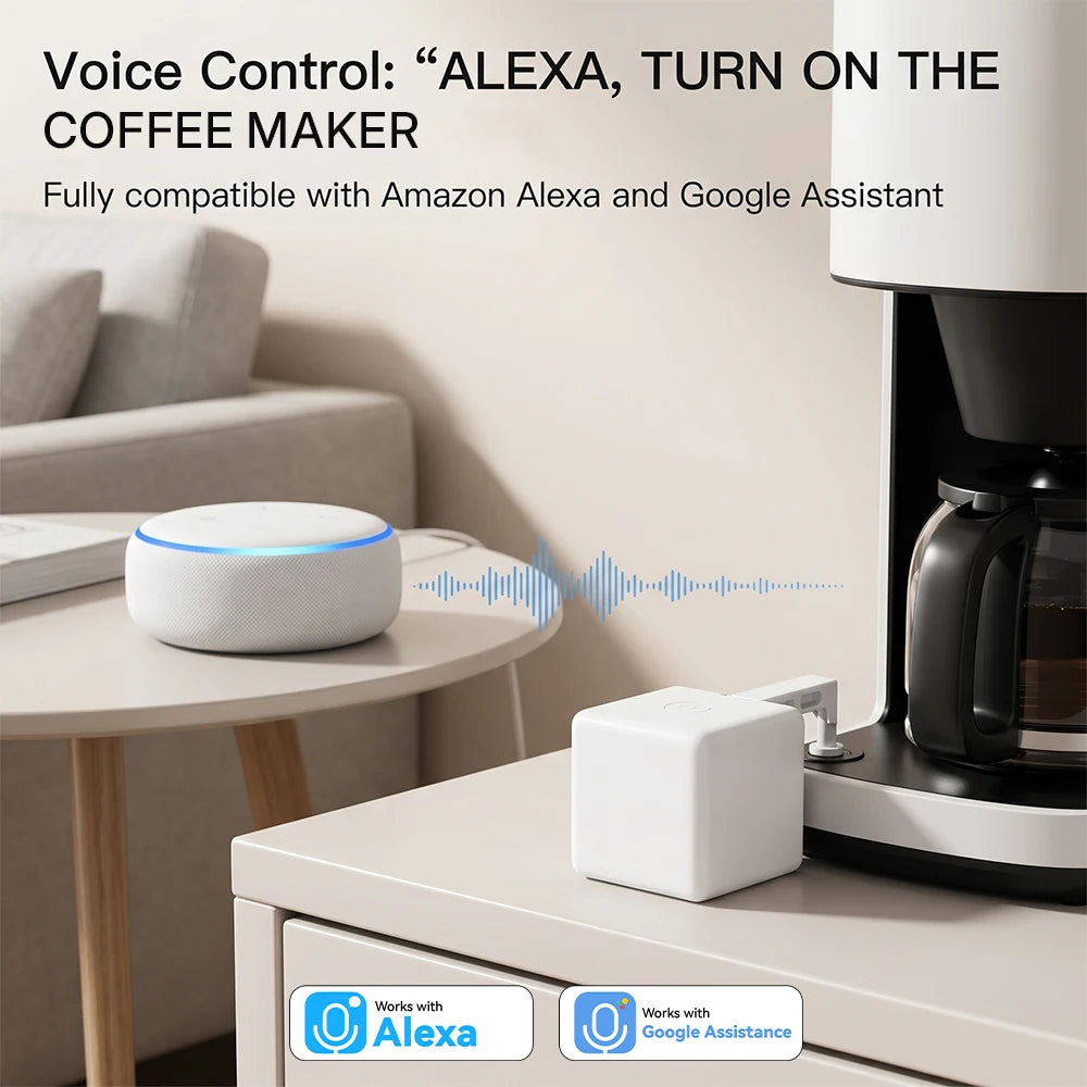 For Zigbee Smart Fingerbot plus Switch Button Pusher Touch Arms Fingerbot Works with Tuya Smart Life Control for Alexa Google