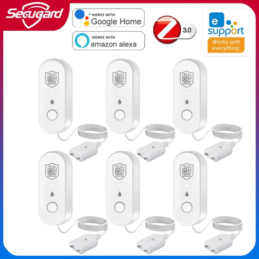 Zigbee Water Leakage Sensor Ewelink App Control Flood Overflow Leak Detector Kitchen Smart Home Security Alarm Work with Gateway