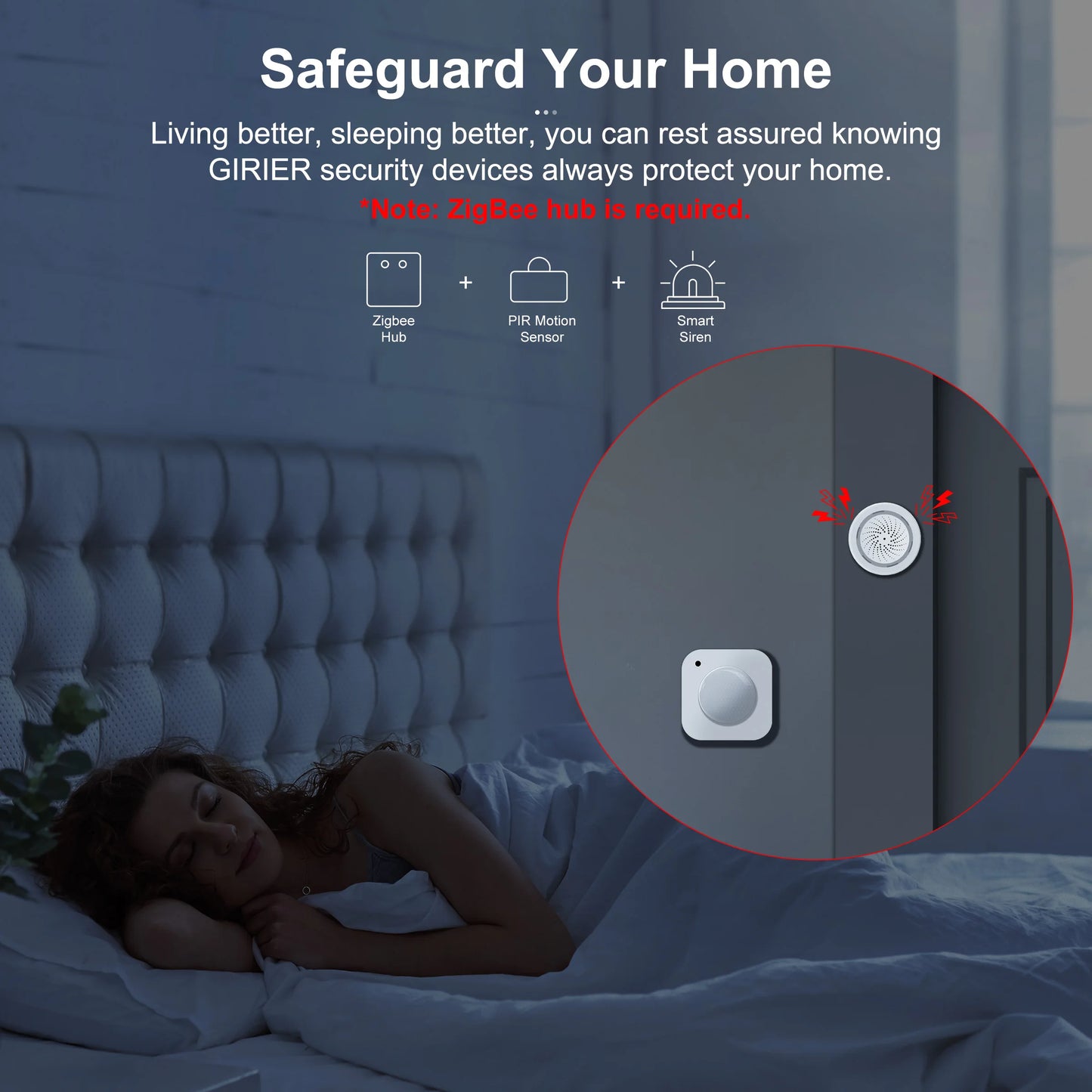 Zigbee PIR Motion Sensor Smart Movement Detector 2-In-1 Light Sensor Supports Home Assistant for Automatic Home Security