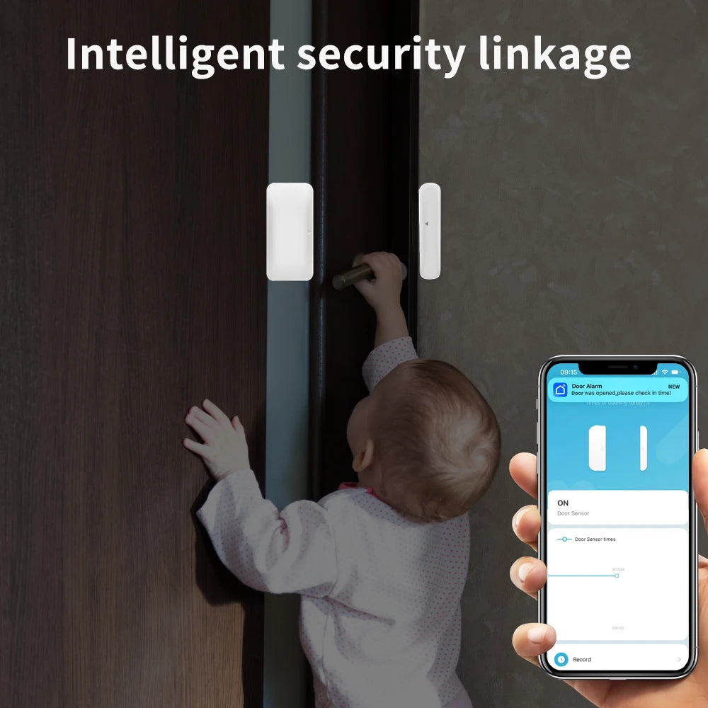 Smart Zigbee3.0 Tiny Door/Window Sensor Door Open Closed Wireless Alarm for Zigbee2Mqtt Home Assistant or Ewelink