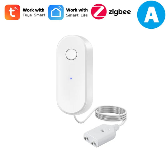 Tuya Zigbee Water Leakage Sensor Smart Life APP Remote Contro Leak Detector Flood Alert Overflow Home Security Alarm