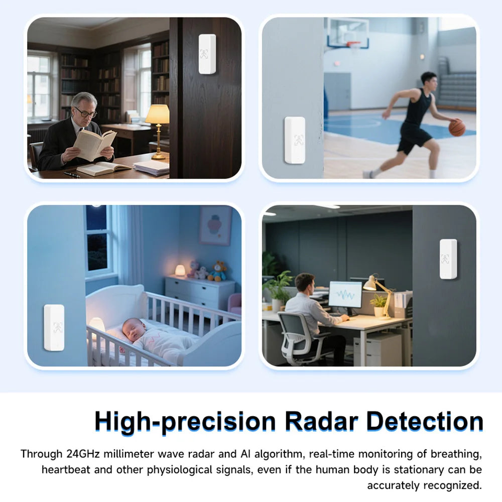 Tuya Zigbee Human Presence Detector Smart 24Ghz Radar Detector PIR Sensor Motion Sensor Smart Life APP
