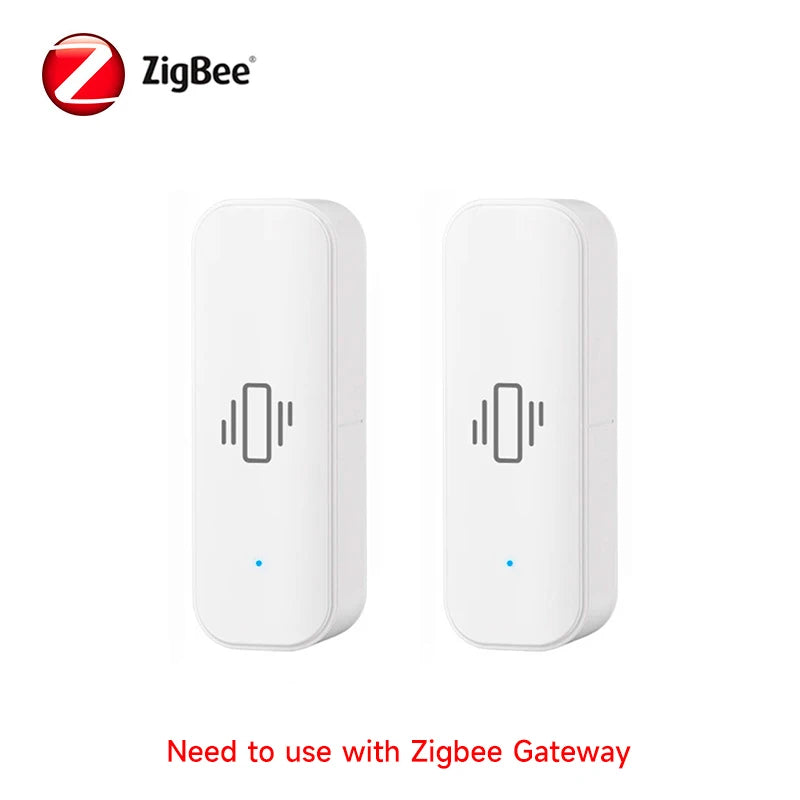 Tuya Zigbee Vibration Sensor Real Time Monitoring Door Window Detection Alarm Smart Home Security Protection System