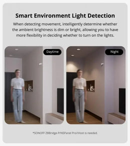 SNZB-03P Zigbee Pir Motion Sensor Light Detection Home Security Automation Alarm via Ewelink Alexa Google Home Assistant