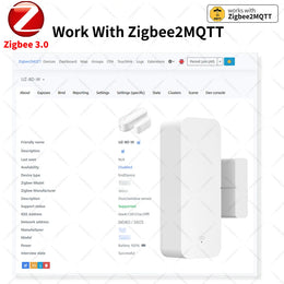 Zigbee 3.0 Door Sensor Window Sensor Contact Sensor Zigbee Hub Required Work with Home Assistant Yandex Alexa ZHA Zigbee2Mqtt
