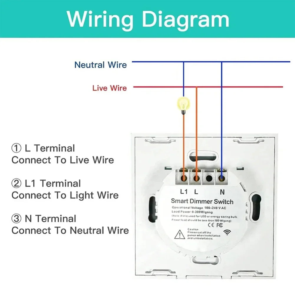For Zigbee for Tuya LED Dimmer Switch Dimmable Builtin Switch 100240V Compatible with Voice and Remote Operation