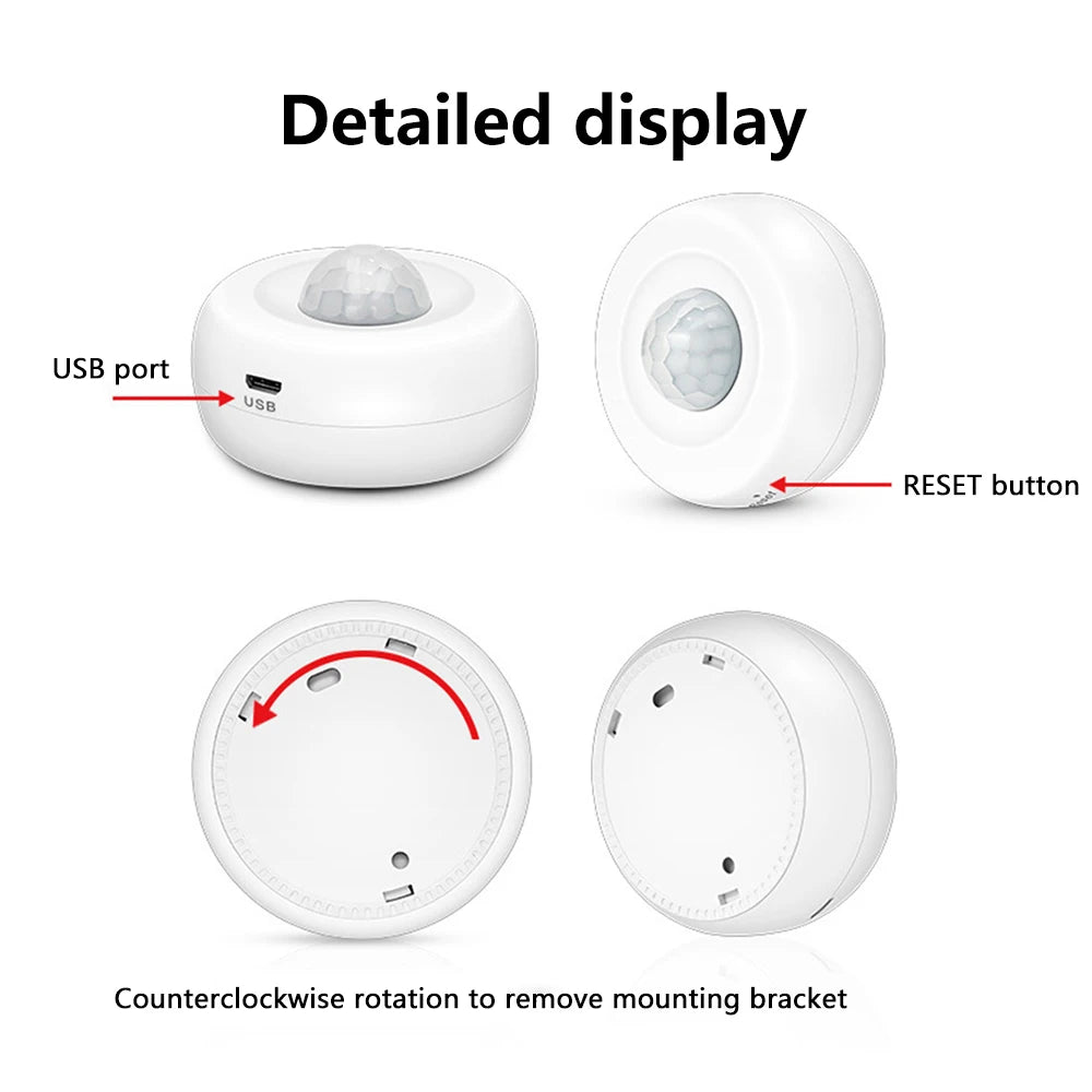 Tuya Zigbee PIR Motion Detection Human Presence Sensor Infrared Detector Alarm Smart Life App Control Human Body Induction