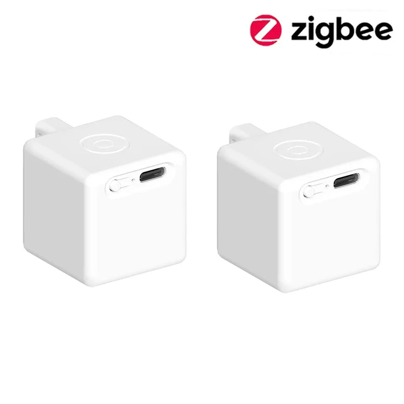 Tuya Zigbee 3.0 Smart Touch Fingerbot plus Type-C 5V Rechargeable Switch Button Pusher Arm Fingerbot via Alice Alexa Google Home