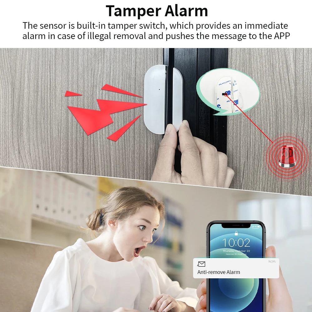 Zigbee Door and Windows Sensor Tuya Wifi Door Open/Close Detector Smart Home Automation Wireless Magnetic Door Sensor