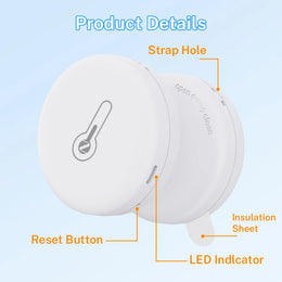 Tuya Zigbee 3.0 Temperature Humidity Sensor Thermometer, APP Remote Monitoring, Works with Smart Life Yandex Alexa ZHA