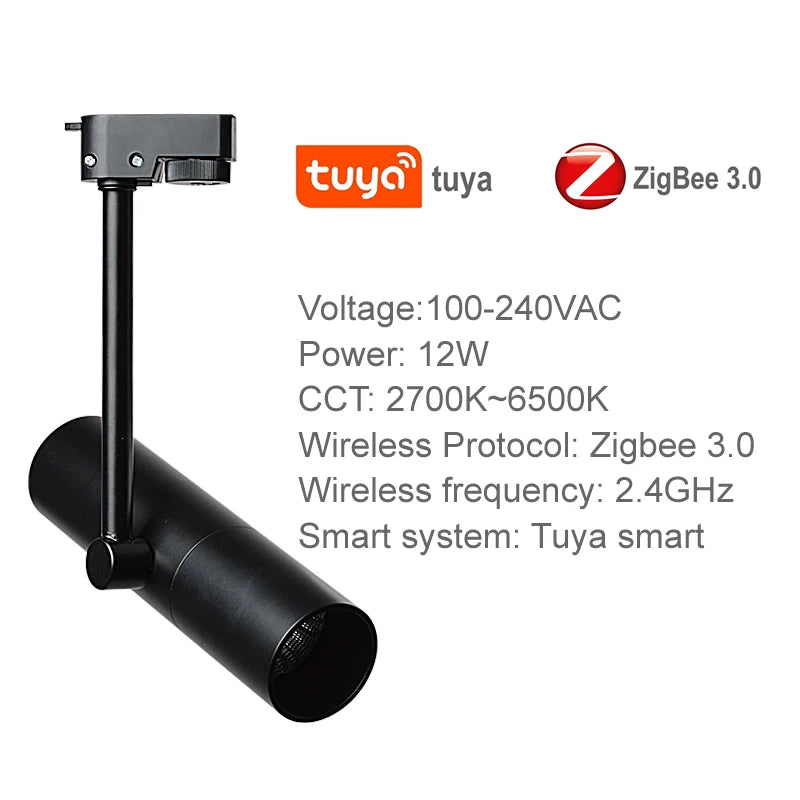 Tuya Smart Hue Led Spotlights 12W Dimmable Zigbee Home Assistant Alice Alexa Spot Led Track Lighting Ceiling Wall Lamp