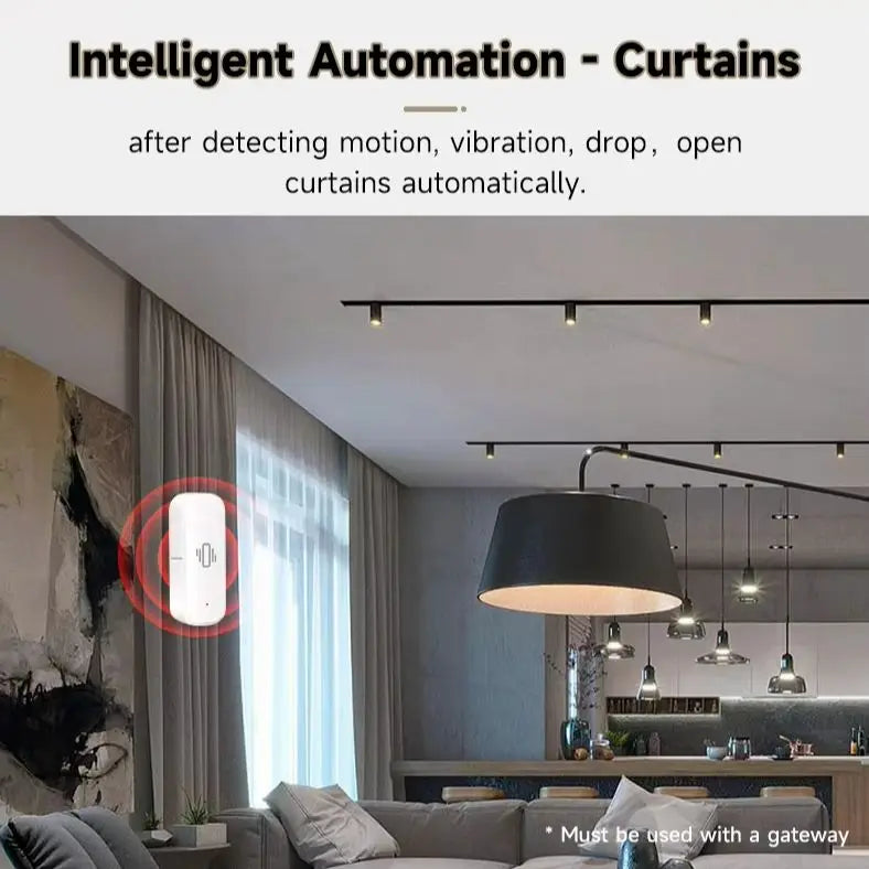 Tuya Zigbee 3.0 Vibration Shock Sensor Low Power AAA Battery Smart Life App Alarm Notification Smart Home Security Detector