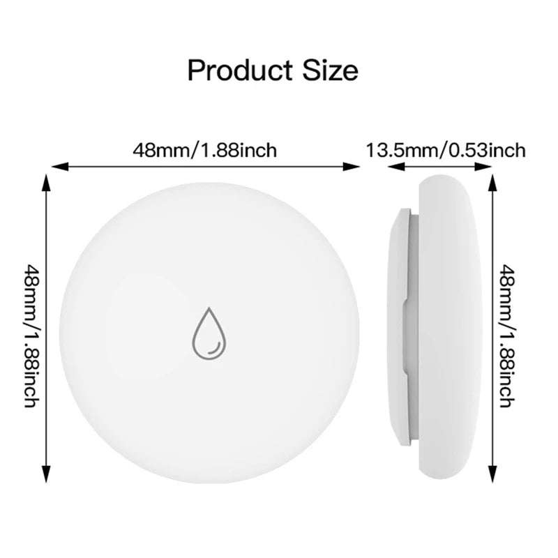 Hot Saleip67 Water Immersing Sensor Tuya Zigbee Flood Water Leak Detector Smart Alarm Security Soaking Sensor for Smart Home