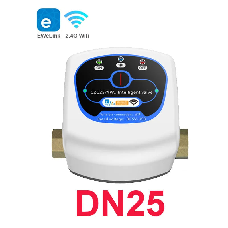 Home Wifi Smart Water Valve Wireless Control Timer Automation Controller DN25 DN32 DN40 Ewelink APP Work with Alexa Smartthings