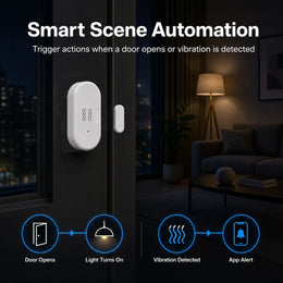 Tuya Zigbee Vibration Door Window Sensor Smart Door Contact Sensor Smart Life Home Assistant Zigbee2Mqtt App Open Close Alert