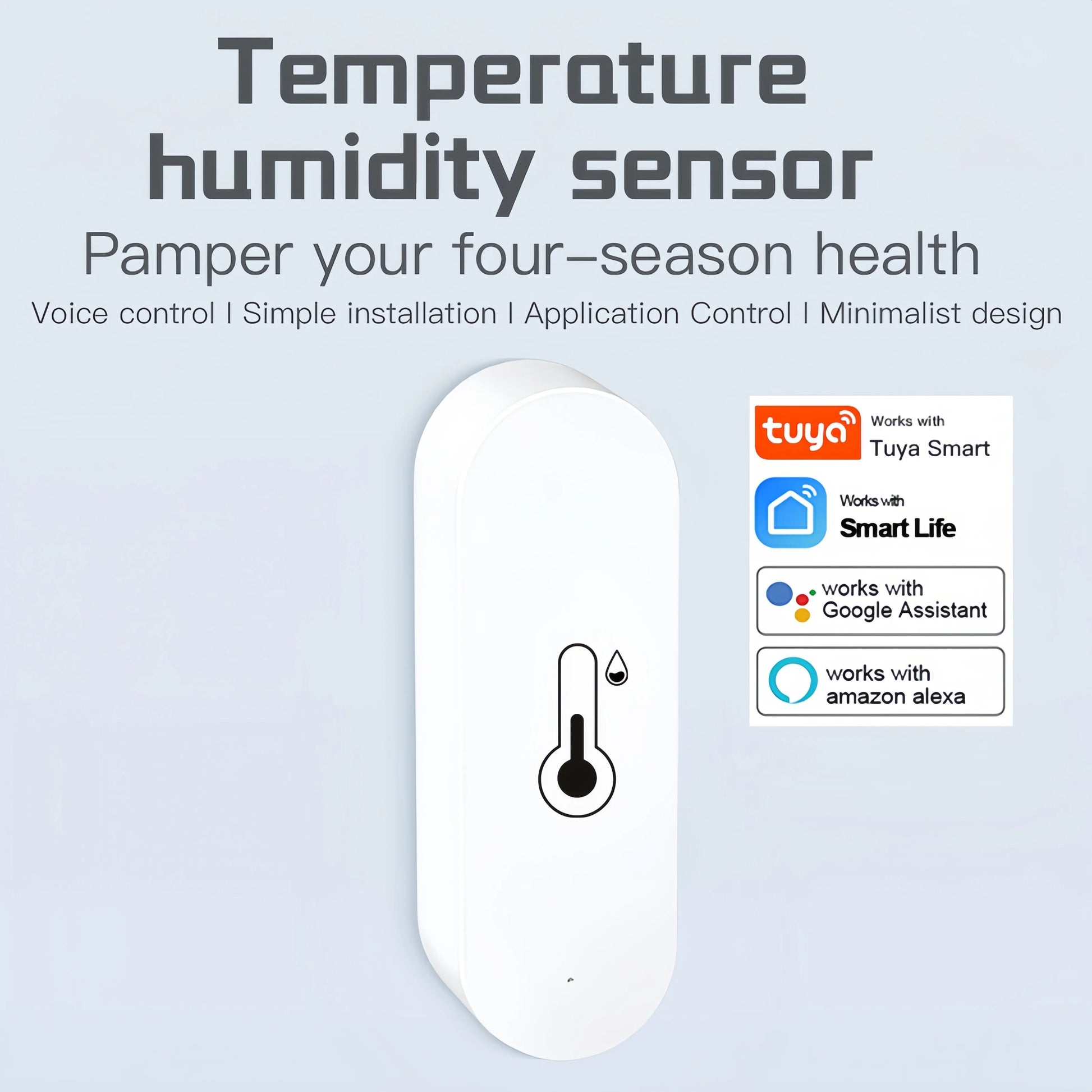Tuya Zigbee Temperature Humidity Sensor APP Remote Monitor for Smart Home Var Smartlife Workwith Alexa Google Assistant