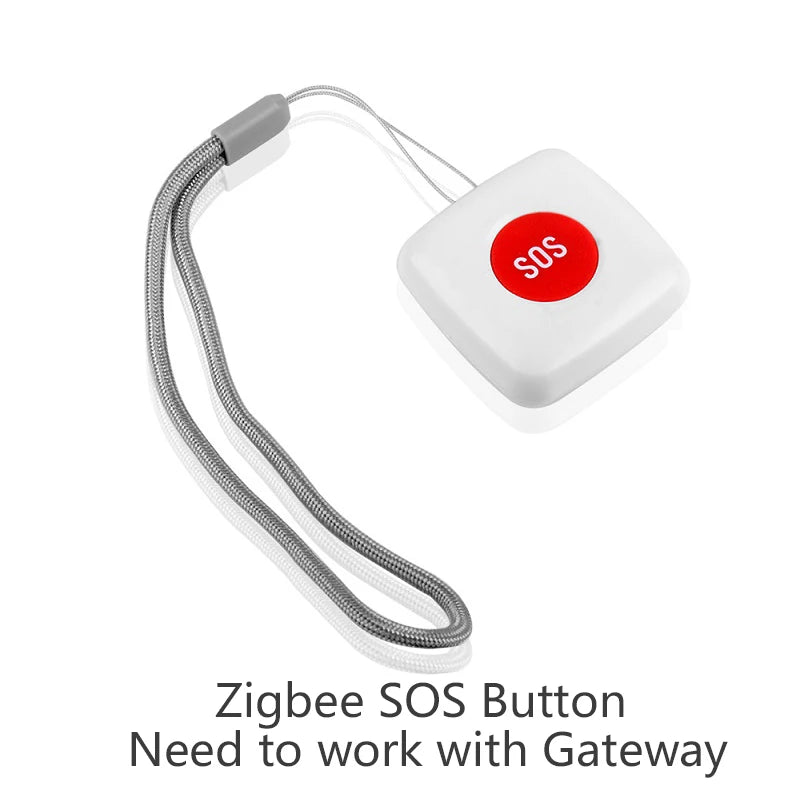 TUYA Zigbee SOS Button Sensor Alarm Elderly Emergency Help Alarm Switch Work with Tuya Zigbee Hub Smartlife App