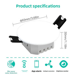 【Tuya Zigbee】Smart Motion Sensor| Human Presence Detection| App Timer Control| Wifi Infrared Sensor for Smart Home