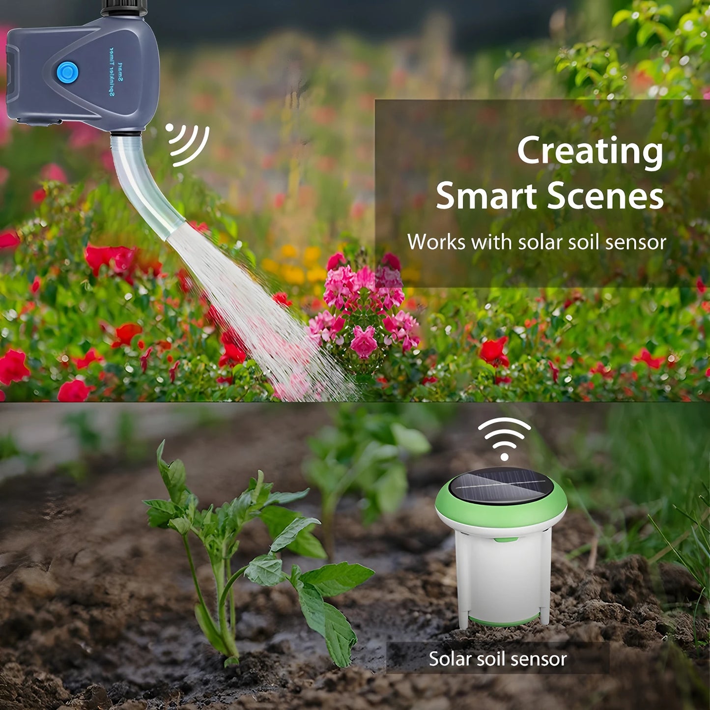 Tuya Smart Zigbee Sprinkler Timer Automatic Irrigation Controller Water Valve Built-In Metering Garden Automatic Watering System