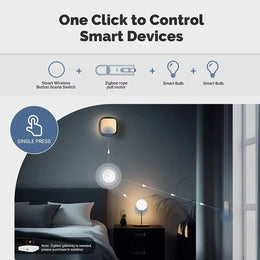 Rechargeable Tuya Zigbee Smart Push Button Wireless Switch Remote Control Automation Scenario Switch Work with Zigbee Gateway