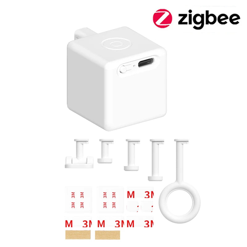 Tuya Zigbee 3.0 Smart Touch Fingerbot plus Type-C 5V Rechargeable Switch Button Pusher Arm Fingerbot via Alice Alexa Google Home
