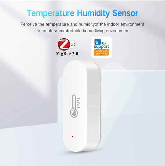 Ewelink Zigbee Smart Temperature Humidity Sensor Battery Powered APP Control Thermometer Hygrometer Controller for Alexa Google