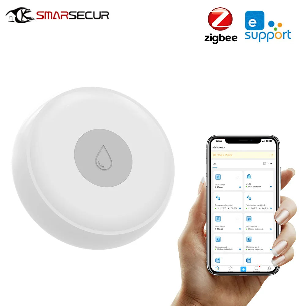 Yiweilian Smart Home Water Level Detector Zigbee Water Level Detector Detects Water Leakage and Carries Out Intelligent Linkage