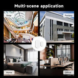 Tuya Zigbee Door Window Contact Sensor, Smart Home Security Alarm, Smart Life APP Control, Compatible with Alexa Google Z2M