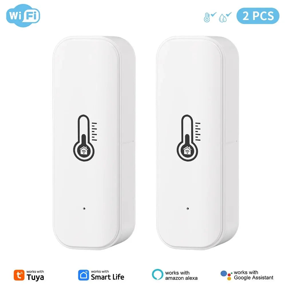 Tuya Zigbee/Wifi Temperature Humidity Sensor Home Connected Thermometer Compatible with Smart Life Alexa Google Assistant