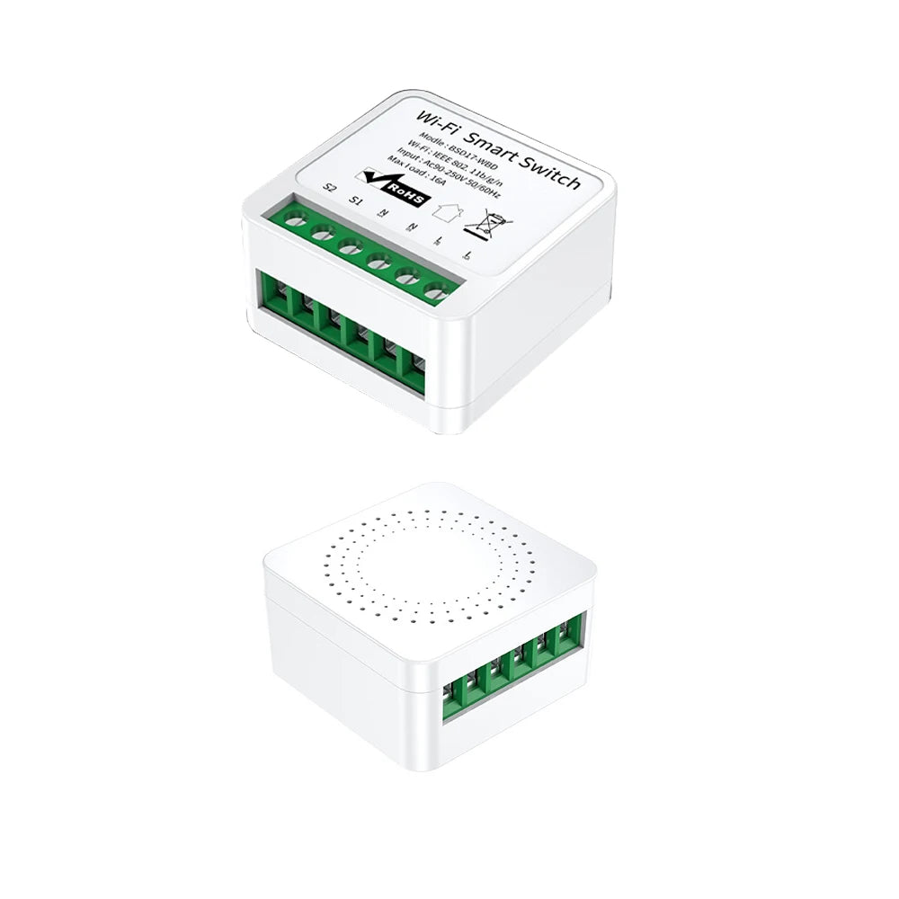 Tuya 16A WIFI Zigbee 3.0 Mini Smart Life APP Remote DIY Timing Relay Wireless Control with Alice, Alexa, Google Assistant