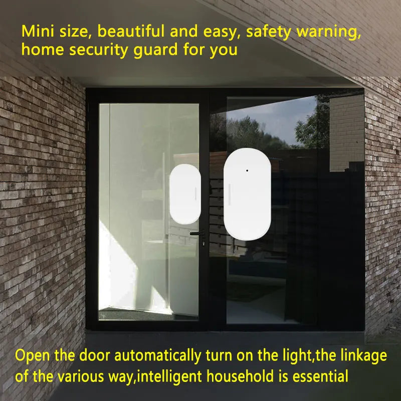 Smart Tuya WiFi Zigbee Window And Door Sensor Door Open / Closed Detectors Home Security Alarm System With Via Alexa Google Home