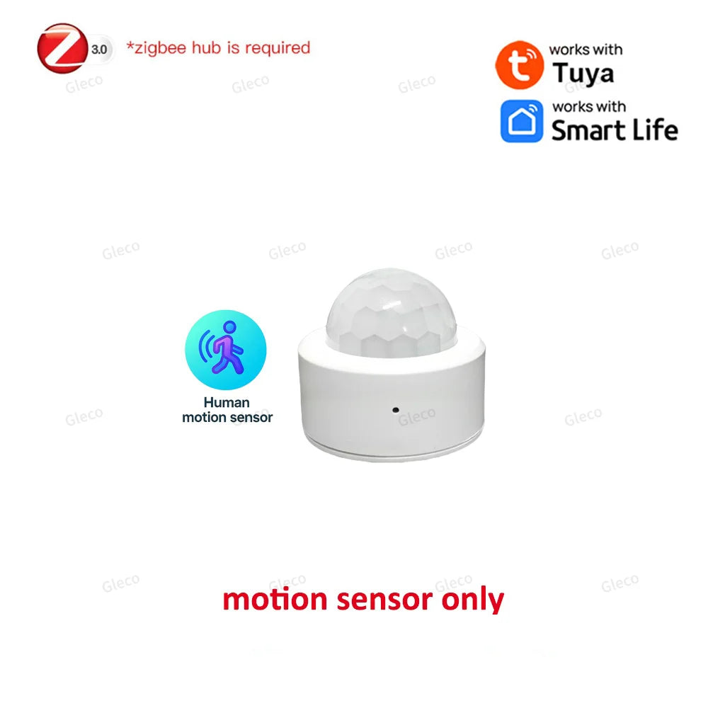 Smart Life Zigbee Human Presence Sensor 24G Mmwave Radar PIR Motion Temp Humidity Brightness for Tuya 2MQTT Security Automation