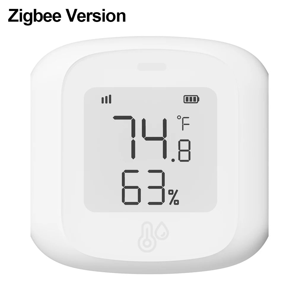 Digital Zigbee Smart/Wifi Room Thermometer Hygrometer APP Alert Temperature Humidity Meter Support for Alexa for Home Pet Garage