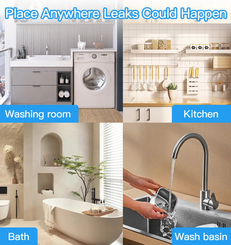 Xiaomi Water Sensor Flood Leak Detector App Remote Monitoring for Kitchen/Bathroom Support Home Assistant Zigbee 2Mqtt