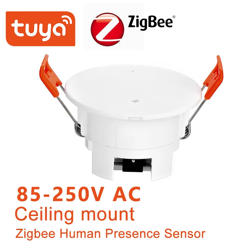 Tuya Zigbee Wifi Mmwave Human Presence Motion Sensor with Luminance/Distance Detection Human Body PIR Sensor Wireless Real-Time