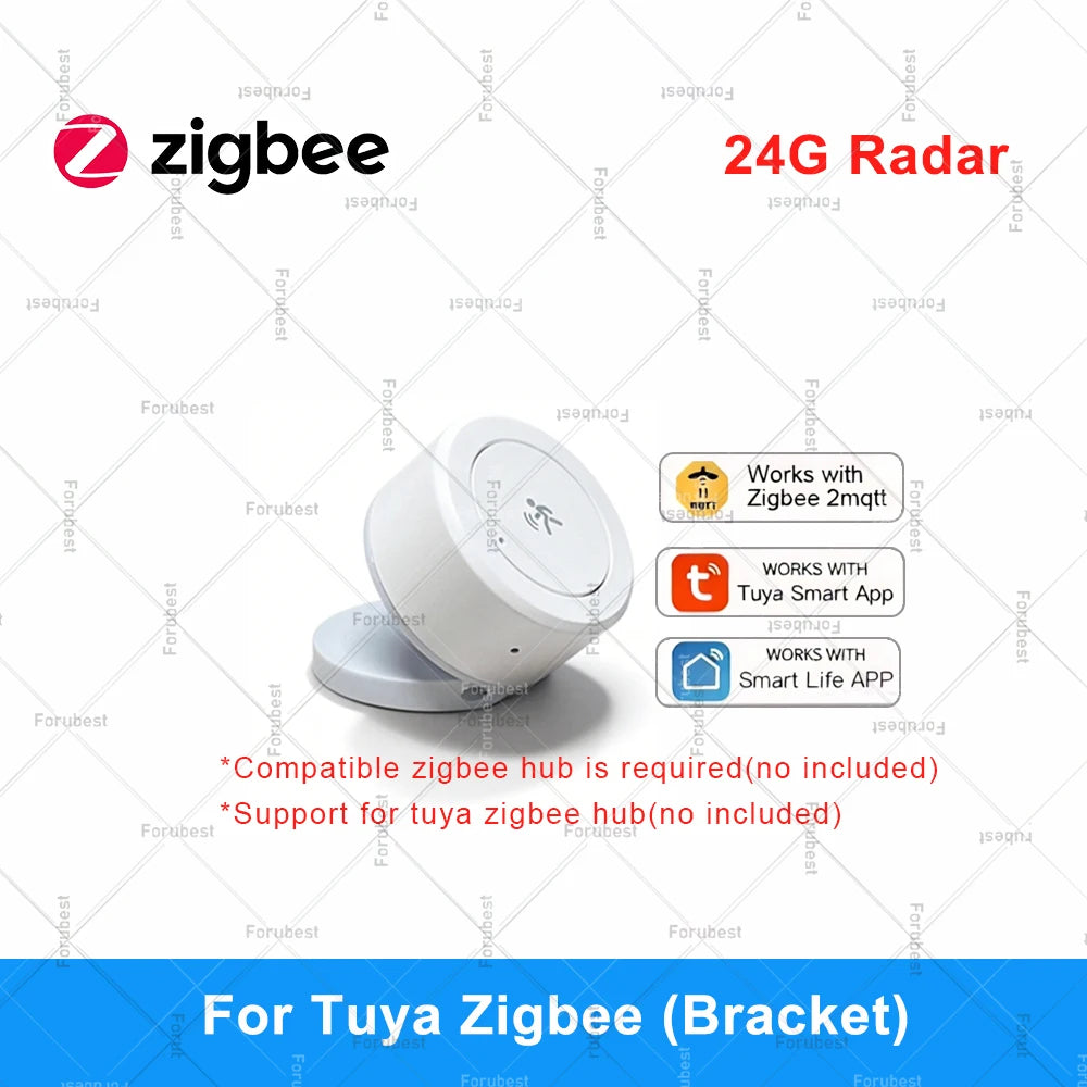 Mini 24G Mmwave Radar Zigbee Presence Sensor Human Detector Occupancy Sensor,Static/Motion Detect,For Tuya/Home Assistant Z2MQTT