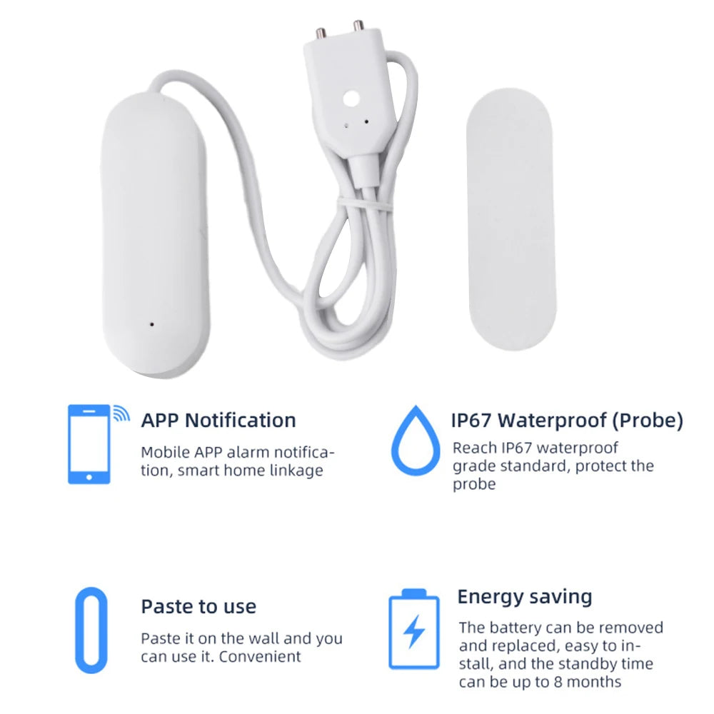 Zigbee Ewelink Water Level Sensor Smart Home Water Leakage Alarm Detector Flow Sensors Flood Alert Overflow Security Protection