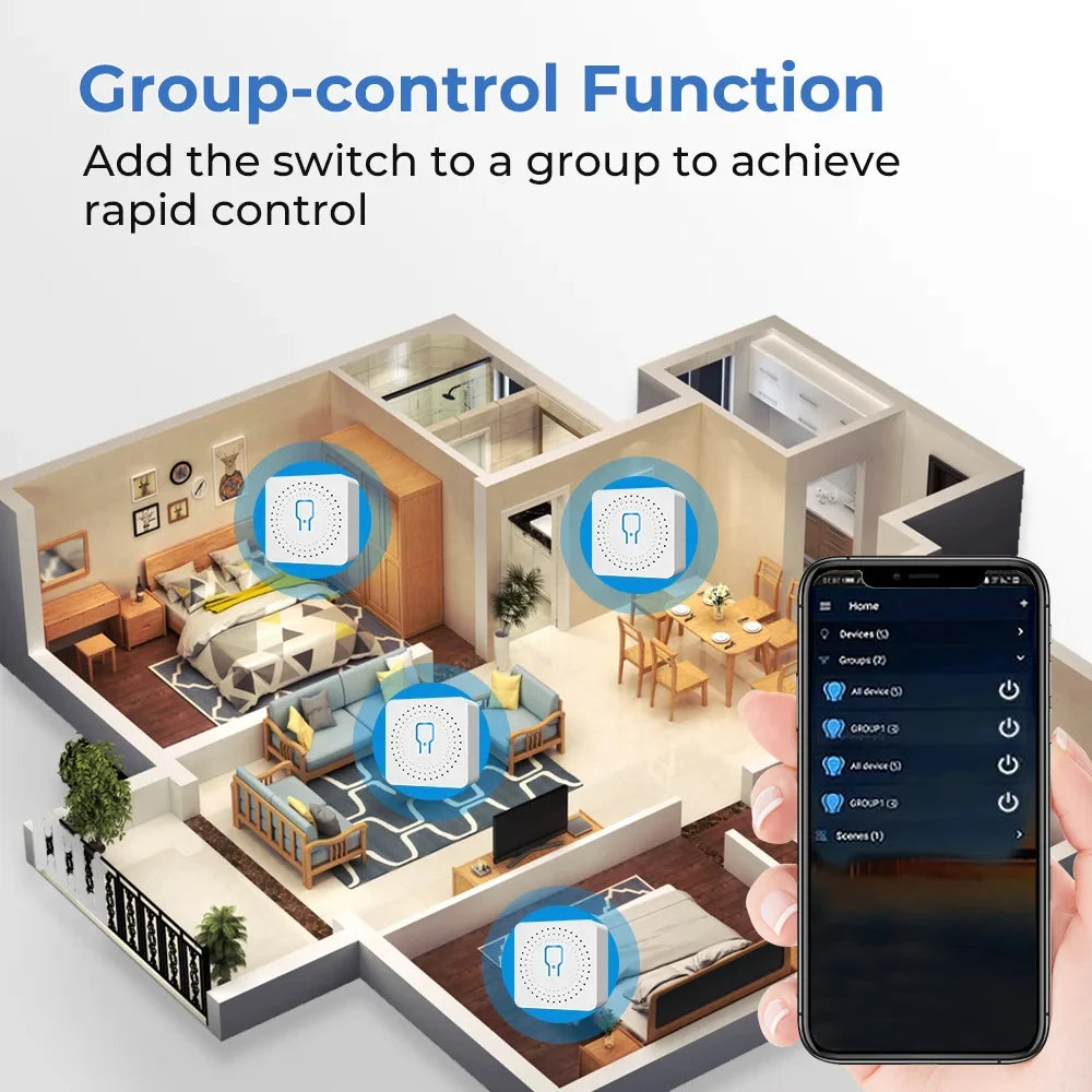 Wifi Smart Switch 16A/20A Auto Breaker Relay Module Switches Timer APP Voice Control AC100-240V for Yandex Alice Alexa Google