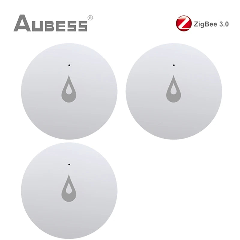 Zigbee 3.0 Tuya Water Leak Detector Flood Sensor Water Tank Full Water Linkage Smart Home Security Alarm Support Smart Life