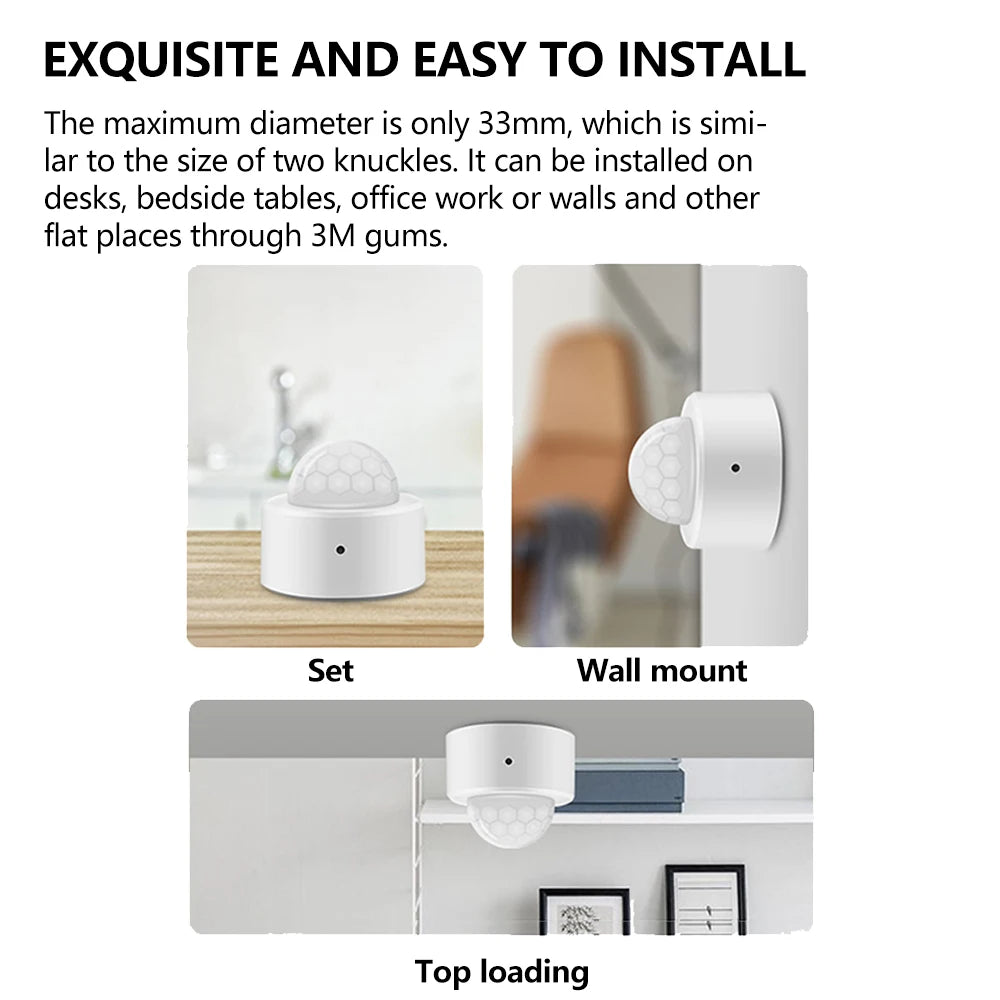 Human Motion Sensor Infrared Smart ZG-204ZL Home PIR Motion Sensor Support Zigbee 3.0 ZG-204Z Needs to Be Used with a Gateway