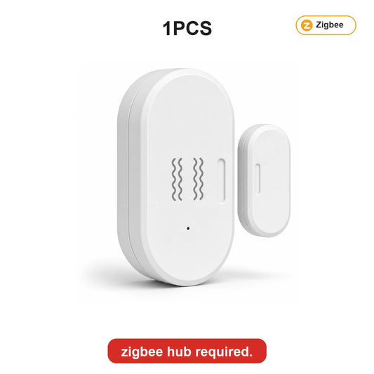 Tuya Zigbee Vibration Door Window Sensor Smart Door Contact Sensor Smart Life Home Assistant Zigbee2Mqtt App Open Close Alert