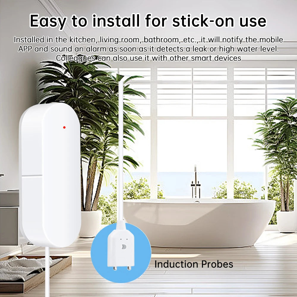 Zigbee Ewelink Water Level Sensor Smart Home Water Leakage Alarm Detector Flow Sensors Flood Alert Overflow Security Protection
