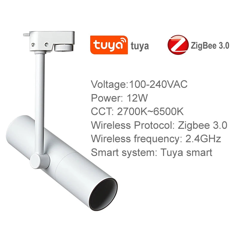 Tuya Smart Hue Led Spotlights 12W Dimmable Zigbee Home Assistant Alice Alexa Spot Led Track Lighting Ceiling Wall Lamp