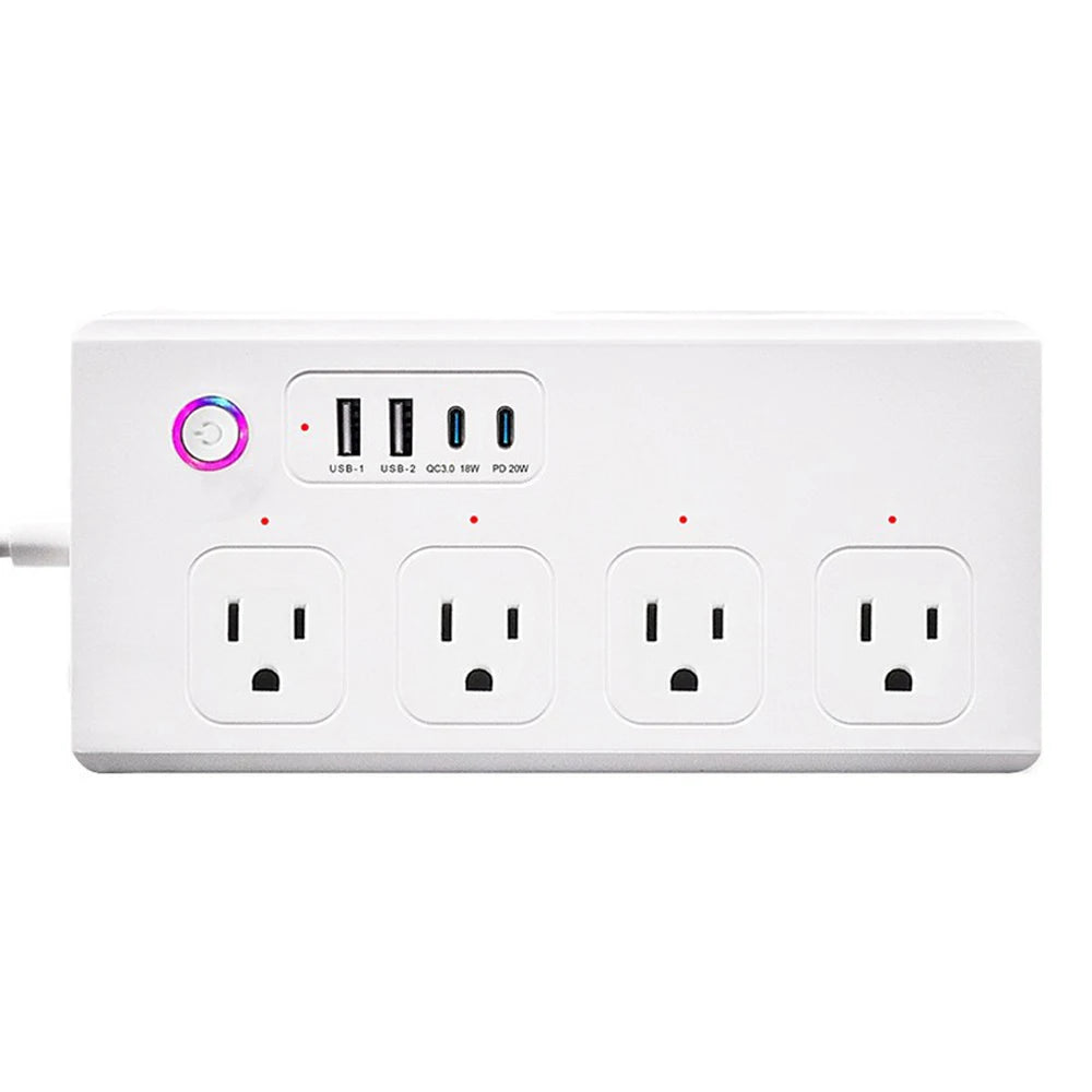 Zigbee Power Strip Tuya Smart Plug Smart Home Surge Protector Extension Cord Voice Control Work with Alexa Google Assistant