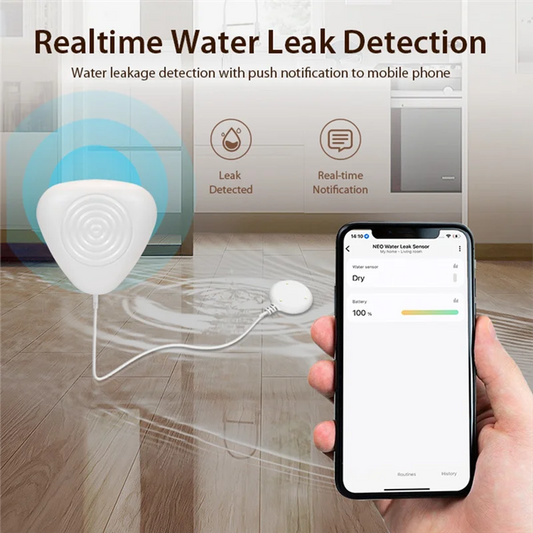Cjsd-Zigbee Water Level Sensor Smart Water Leakage Alarm Detector Flood Alert Overflow Security Protection Tuya Ewelink
