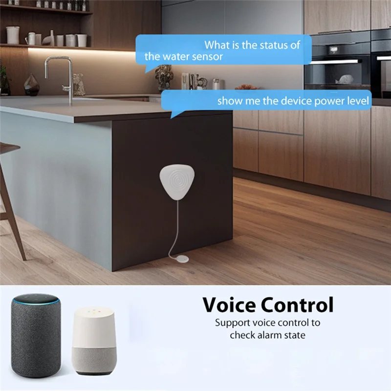 Cjsd-Zigbee Water Level Sensor Smart Water Leakage Alarm Detector Flood Alert Overflow Security Protection Tuya Ewelink