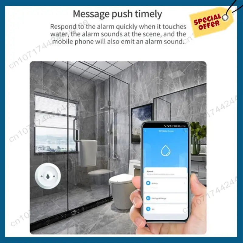 -A15I Zigbee TUYA Smart Water Leak Detector Flood Sensor Remote Monitoring via Tuya Zigbee Gateway Water Tank Full Alarm