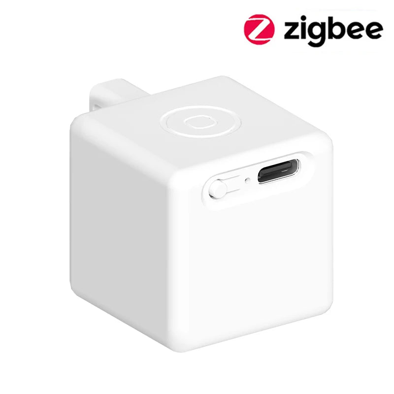 Tuya Zigbee 3.0 Smart Touch Fingerbot plus Type-C 5V Rechargeable Switch Button Pusher Arm Fingerbot via Alice Alexa Google Home